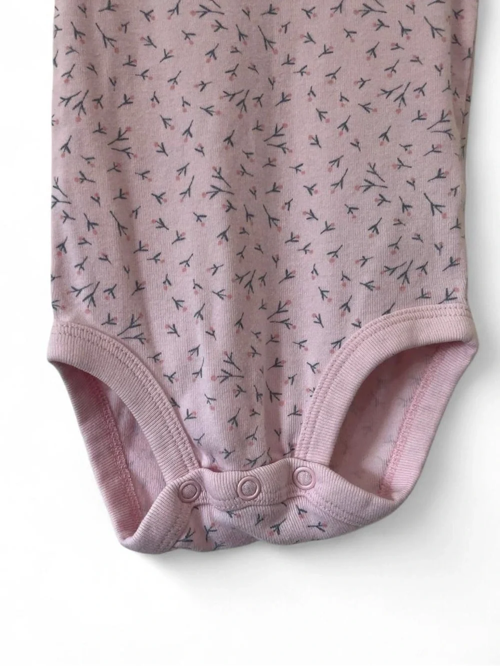 3M Girl 100% Cotton Short Sleeve One Piece Floral Cherry Blossom Onesie Bodysuit